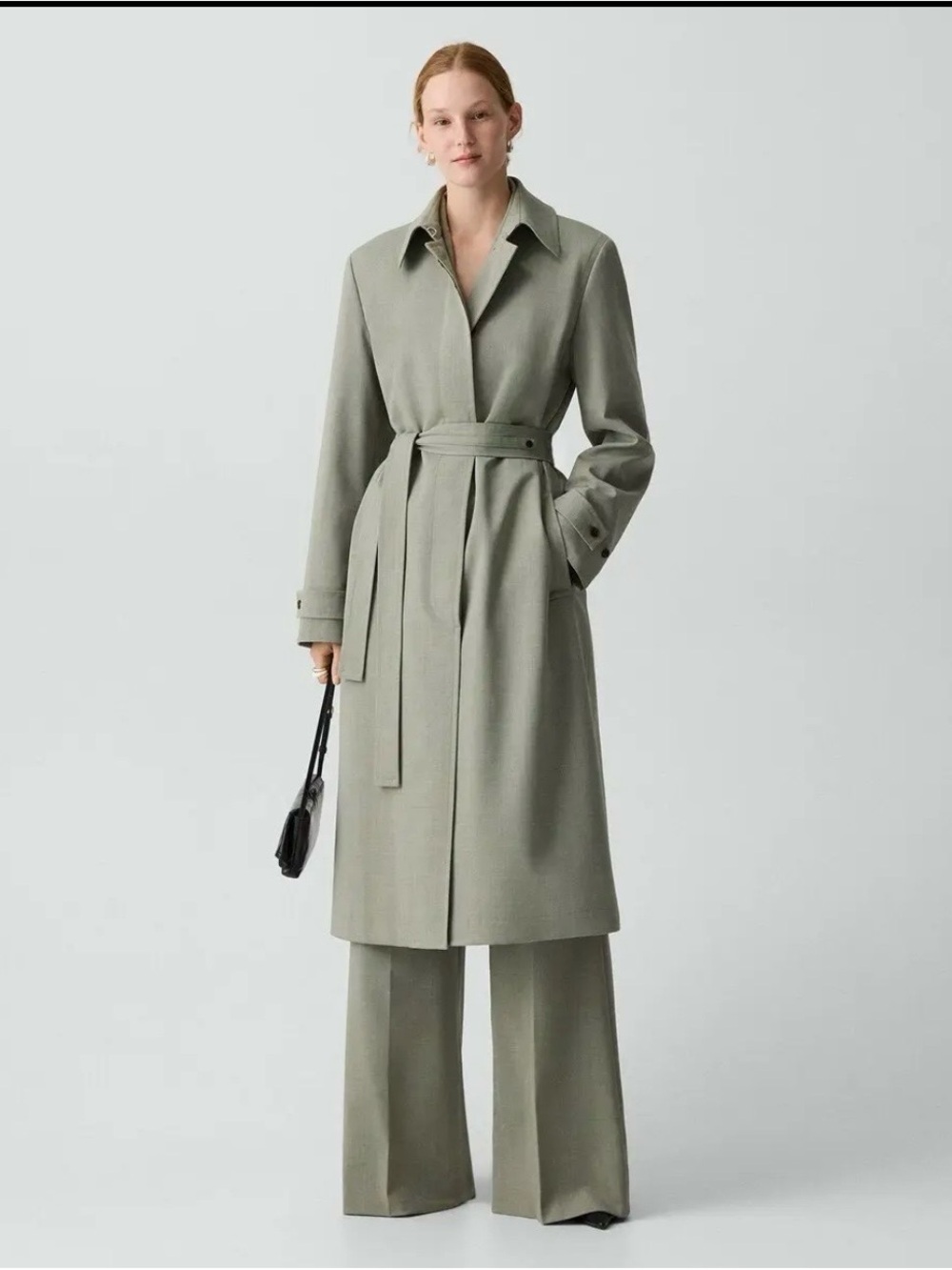 Theory Classic Car Coat in Wool Gabardine